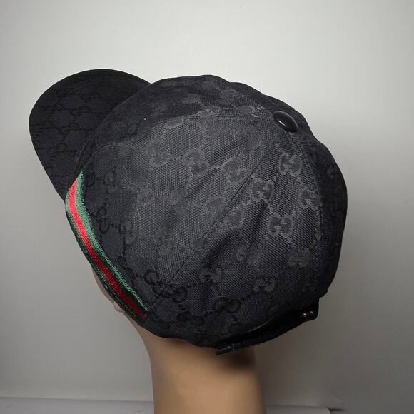 Gucci Black GG Monogram baseball cap M sz main image 11